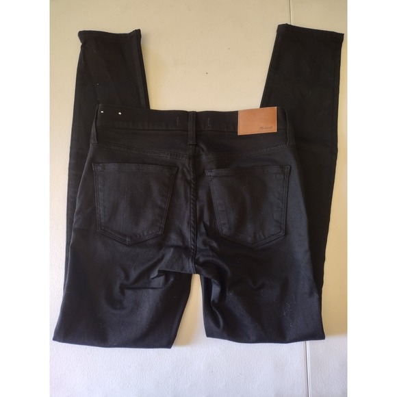 Madewell 8" Skinny Jeans High Rise Black Denim Everyday Casual Size 26 - Picture 7 of 10